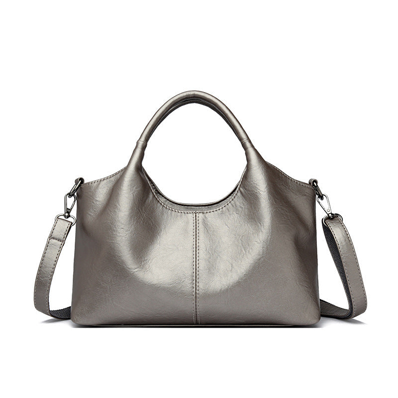 Women's Solid Color Sheepskin Vegetable Basket Niche Handbags