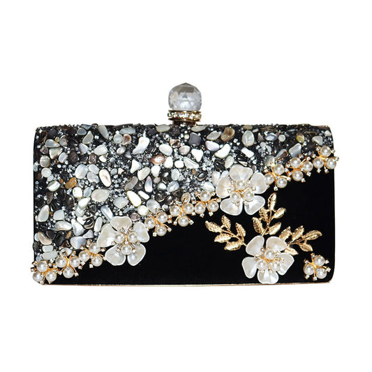 Dinner Handmade Sweet Flowers Clutch Veet Evening Bags