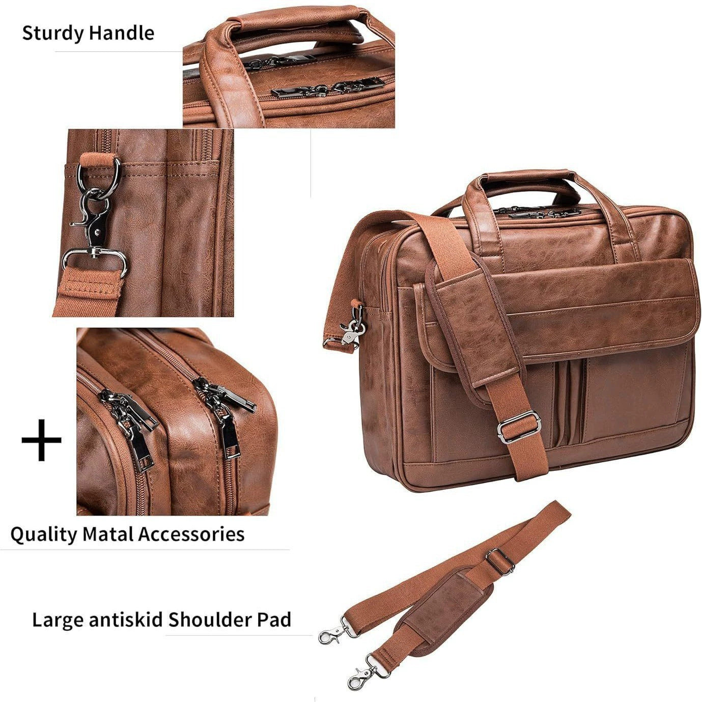 Bolsos de Negocios de Cuero Creativos para Portátil de Pulgadas para Hombre