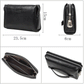 Men's Black Angel First Layer Cattlehide Leather Men's Handbags