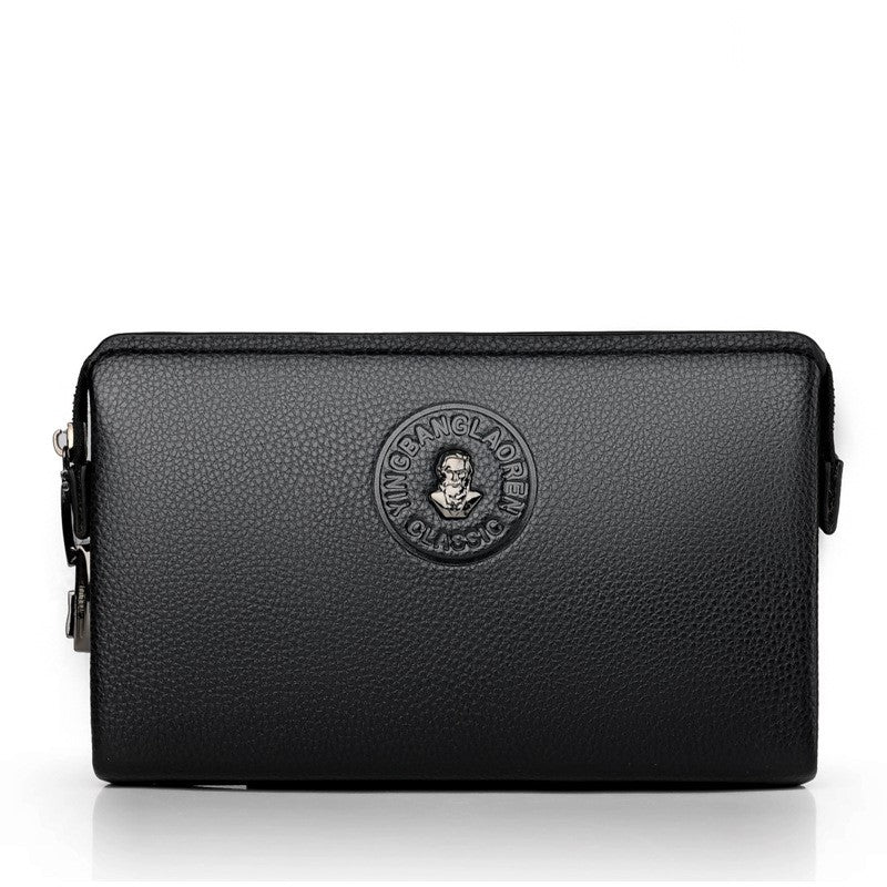 Men's Large Capacity Clutch Business Soft Leather Men's Handbags