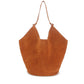 Single Frosted Cowhide Suede Dumpling Niche Bucket Bags