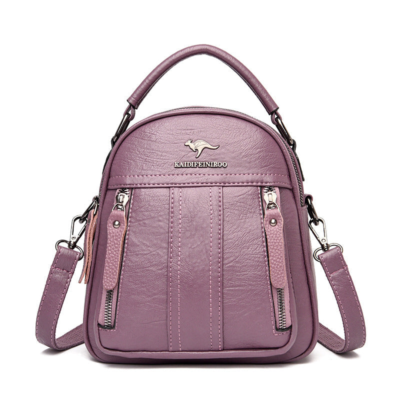 Women's Western Style Shell Korean Fashionable Sheepskin Backpacks