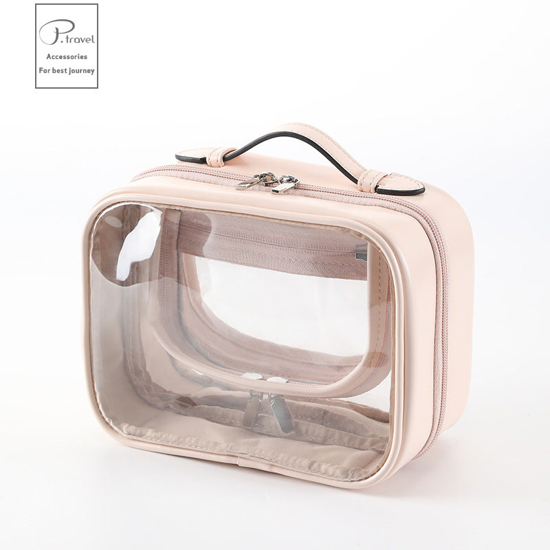 Women's Large Capacity Wash Waterproof Portable Partition Cosmetic Bags