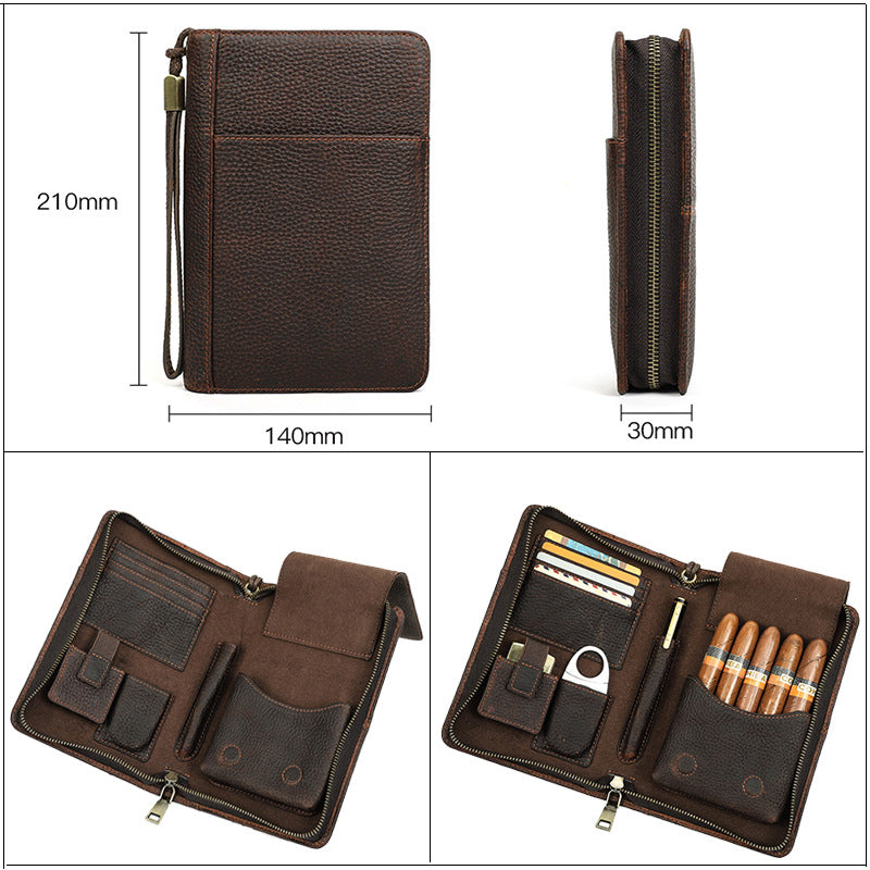 Men's Angel Retro Crazy Horse Milled Leather Men's Handbags
