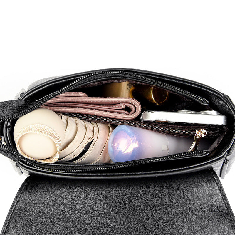 Women's Large Capacity Simple Soft Leather To Shoulder Bags