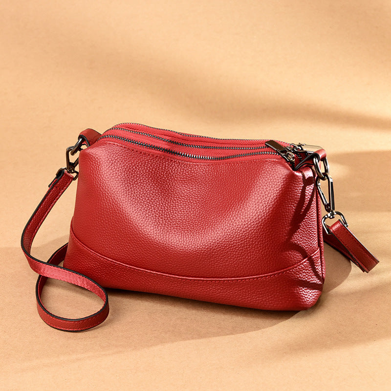 Women's Leather Trendy Fashion Soft First Layer Shoulder Bags