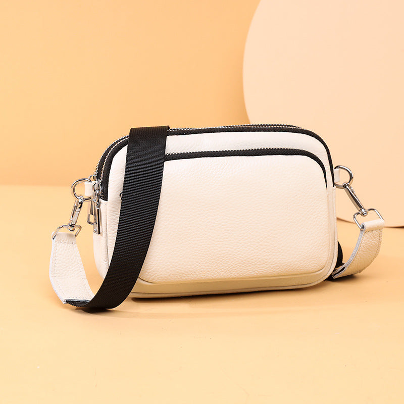 Women's Genuine Leather Simple Fashion Pouch First Crossbody Bags