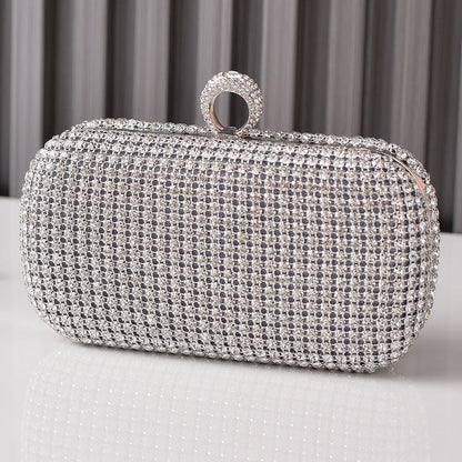 Women's Rhinestone Sier Big Diamond Party Noble Evening Bags