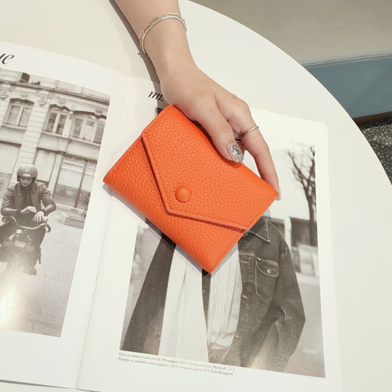Women's Genuine Leather Short Cowhide Mini Cute Ladies Wallets