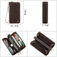 Men's Angel Retro Crazy Horse Leather Long Men's Wallets