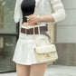 Women's Classic Style Rhombus Embroidered Chain Golden Crossbody Bags
