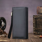 Men's Clutch Crazy Horse Leather Long Zipper Men's Wallets