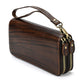 Men's Crazy Horse Leather Long Real Zipper Cowhide Men's Wallets