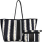 Leopard Print Printed Black Portable Beach Shoulder Bags
