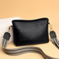 Women's Genuine Leather Wide Strap Closed Toe Layer Handbags