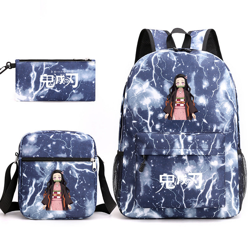 Cartoon No Three-piece One Pencil Primary Backpacks