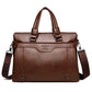 Men's Trendy Business Horizontal Single Document Leather Men's Briefcases