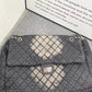 Women's Dyed Denim Hobo Diamond Plaid Chain Shoulder Bags