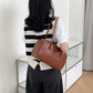 Women's Oil Wax Leather Retro Boston Korean Style Large Shoulder Bags