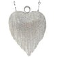 Heart Tassel Diamond Clutch Cheongsam Wedding Peach Bags