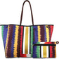 Leopard Print Printed Black Portable Beach Shoulder Bags