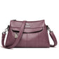 Women's Fashion Solid Color Soft Leather Large Shoulder Bags