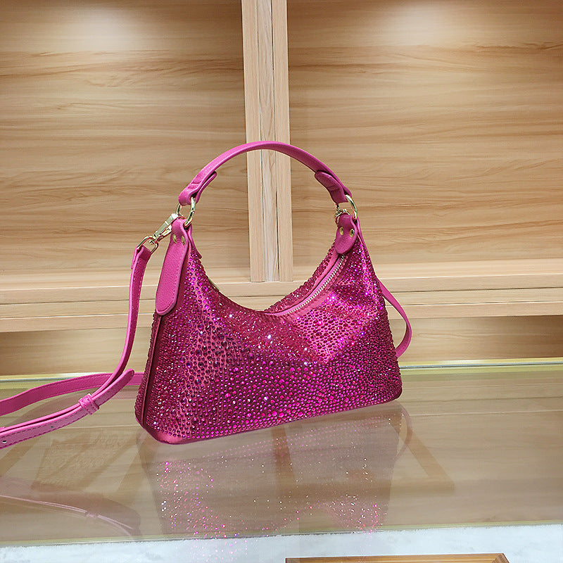 Women's High Sense Delicate Rhinestone Dinner Large Handbags