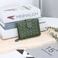 Leather Weave Unisex Multiple Slots One Ladies Wallets