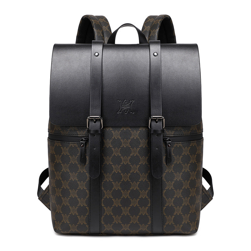 French Male Leather Large Capacity Trendy Wild Leisure Backpacks