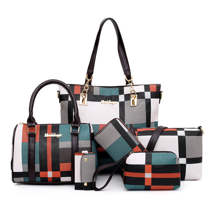 Women's Classy Fashion Check Korean Style Crossbody Bags