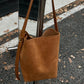 Women's Frosted Cowhide Commuter Large Capacity Idle Style Underarm Bags
