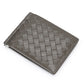 Women's & Men's & Authentic Leather Weave Gold Clip Ladies Wallets