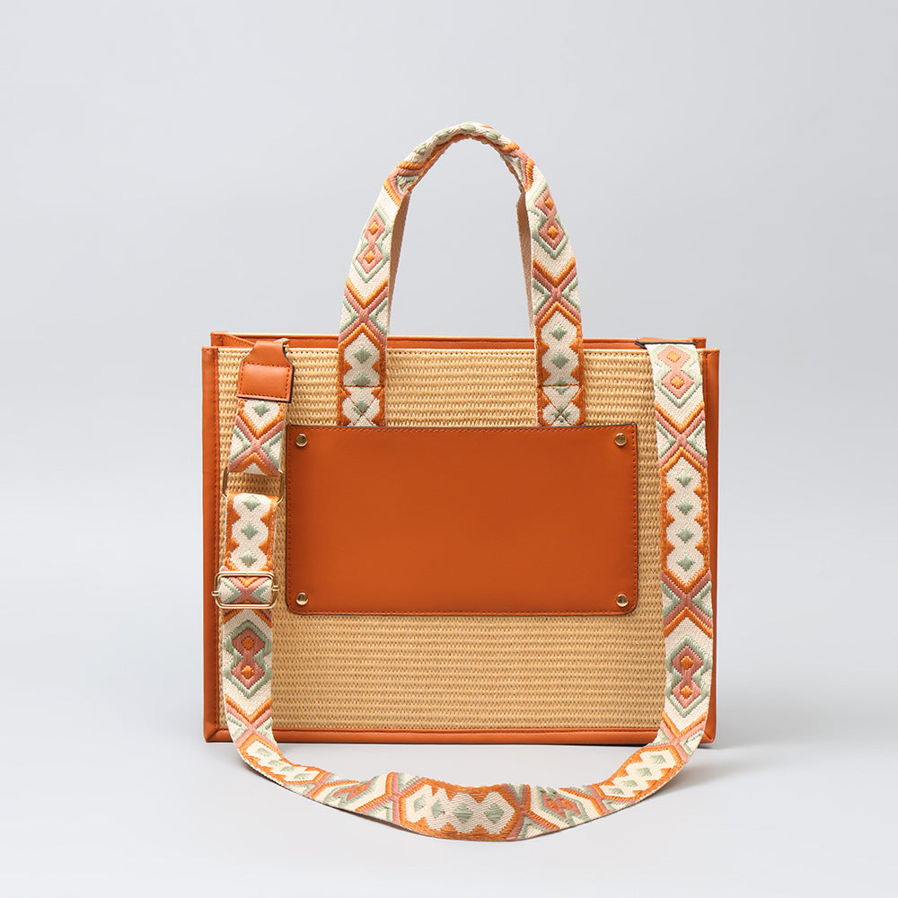 Straw Hand-woven Commuter Portable Large Capacity Shoulder Bags