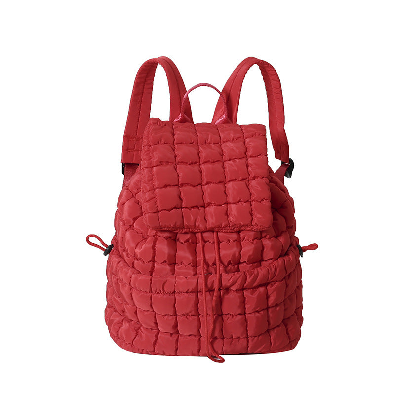 Women's Commuter Large Capacity Lightweight Fluffy Plaid Backpacks
