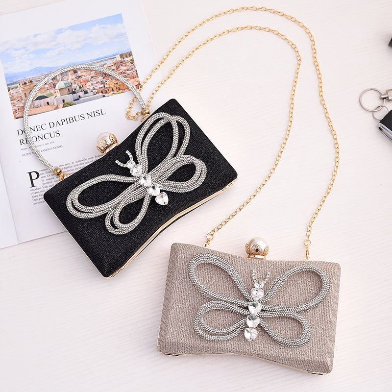 Dinner Black Graceful Dress Bow Hand-held Evening Bags