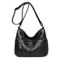 Women's Soft Leather Textured Mother-in-law Simple Crossbody Bags