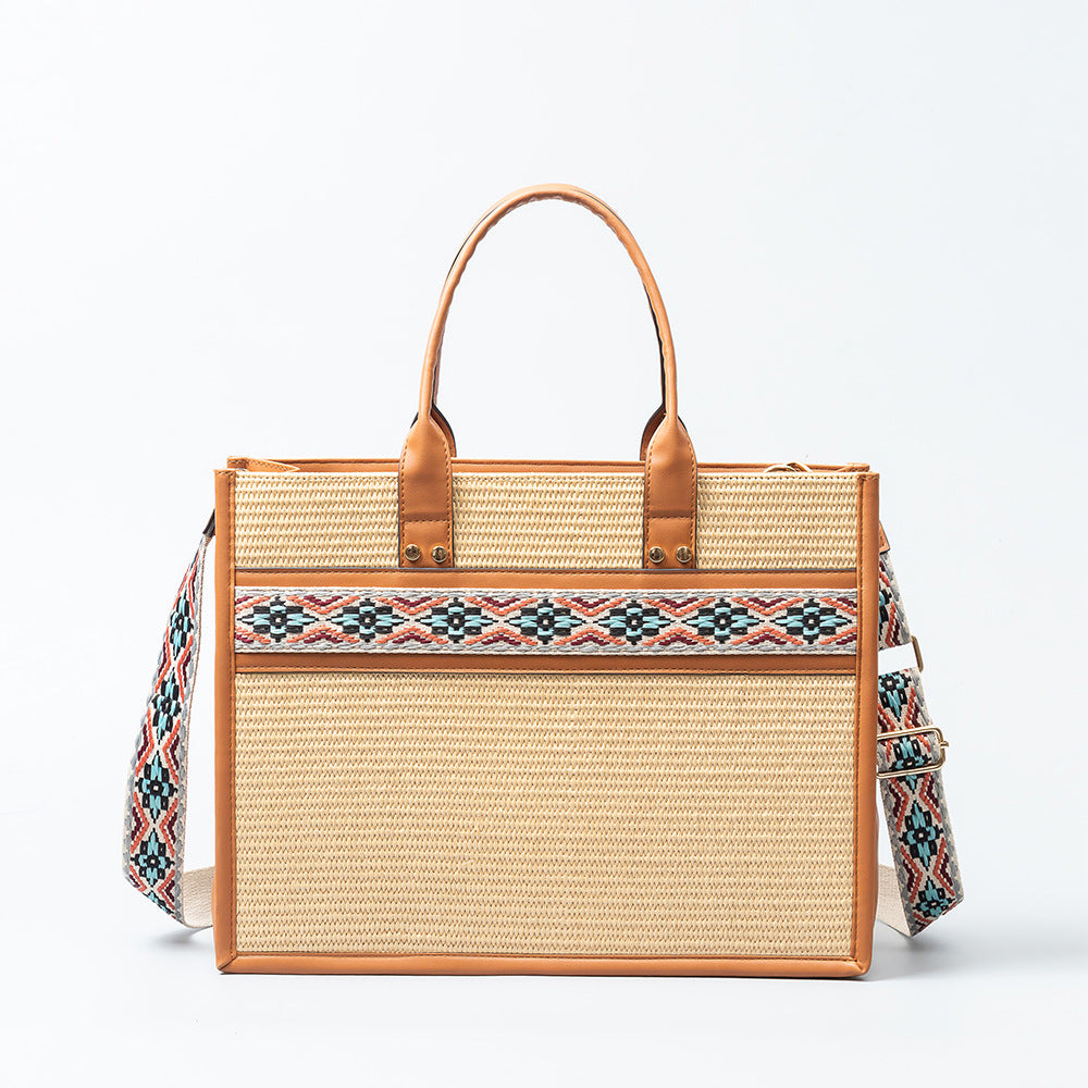 Straw Hand-woven Commuter Portable Large Capacity Shoulder Bags