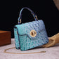 Women's Portable Retro Brahmin Crocodile Pattern Crossbody Bags