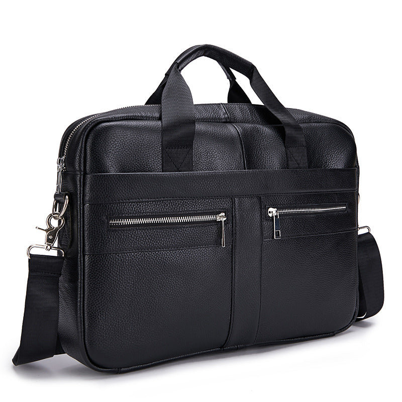 Men's First Layer Cowhide Business Portable Notebook Laptop Bags