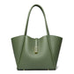 Women's Simple Large Capacity Totes Trendy Leather Shoulder Bags
