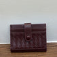 Women's & Men's & Sheepskin Leather Hand-woven Bank Woven Card Holder