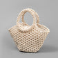 Women's Beach Vacation Hollow Out With Wooden Handbags