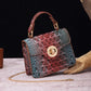 Women's Portable Retro Brahmin Crocodile Pattern Crossbody Bags