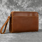 Men's Crazy Horse Leather Vintage First Layer Cowhide Large Men's Handbags