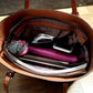 Women's Oil Wax Leather Solid Color Underarm Large Shoulder Bags