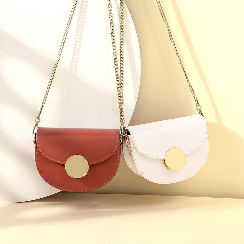 Women's Fashion Chain Female Design Saddle Crossbody Bags