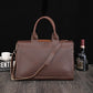 Men's Korean Retro Trendy Crazy Horse Leather Men's Briefcases
