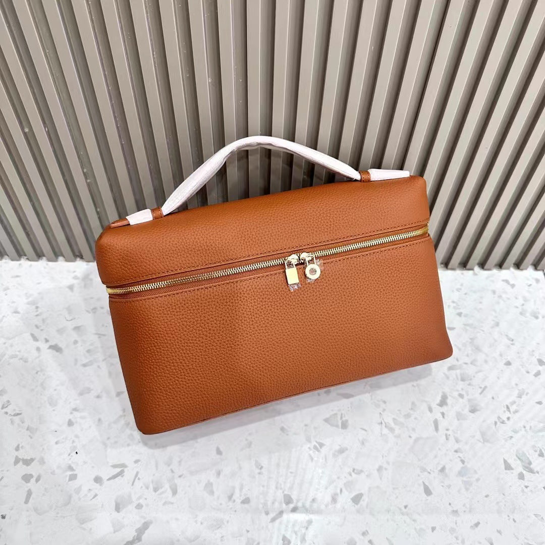 Women's Cowhide Lunch Box Fashion One High Shoulder Bags