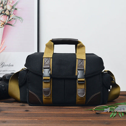 Slouchy Stylish Black Canvas Fishing Lamp Bags